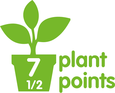 Green potted plant logo with '7 1/2 plant points' in green text.
