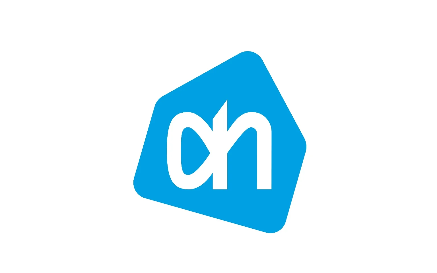 Albert Heijn logo featuring white 'ah' letters within a blue house shape.