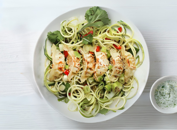 courgetti gyoza salad