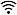 Black icon depicting a radiating Wi-Fi signal, indicating wireless internet connection.