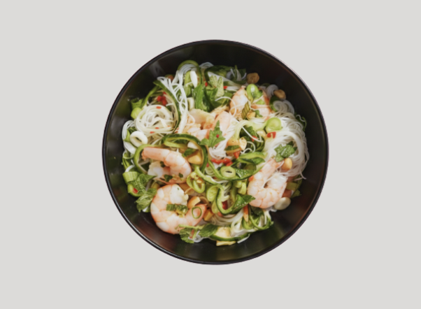 prawn & ginger rice’noodle salad