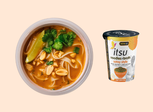 satay style noodles & broth pot (vegan)