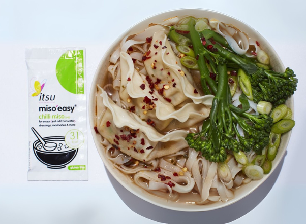 vegan gyoza noodle soup